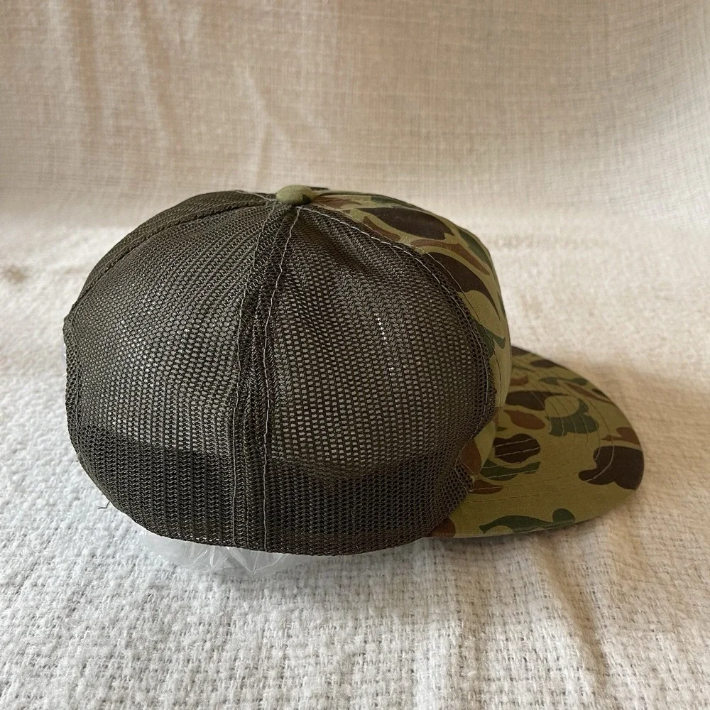 Vintage Camo Mens Hat‎ Cap Snapback Brown Green Hunting Fishing Trucker Cap